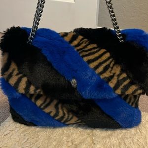 NWOT XXL Kurt Geiger Faux Fur Kensington Bag.